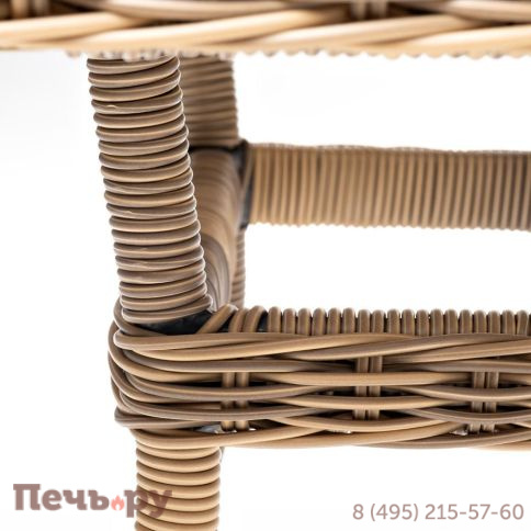 Латте 4SiS плетеный стол из искусственного ротанга 140х80см, цвет соломенный фото 7