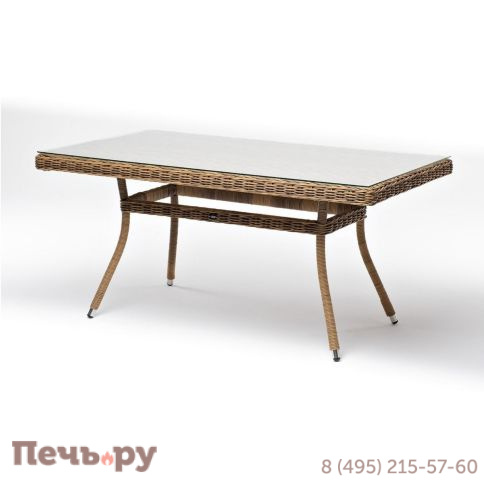 Латте 4SiS плетеный стол из искусственного ротанга 140х80см, цвет соломенный фото