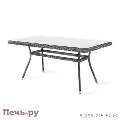Латте 4SiS плетеный стол из искусственного ротанга 160х90см, цвет графит фото