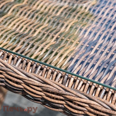 Латте 4SiS плетеный стол из искусственного ротанга 160х90см, цвет коричневый фото 5