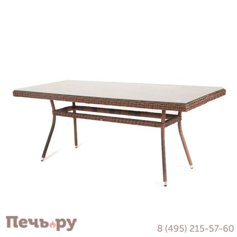 Латте 4SiS плетеный стол из искусственного ротанга 160х90см, цвет коричневый фото