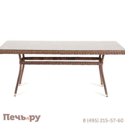 Латте 4SiS плетеный стол из искусственного ротанга 200х90см, цвет коричневый фото 2