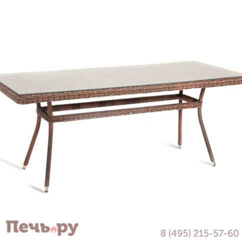 Латте 4SiS плетеный стол из искусственного ротанга 200х90см, цвет коричневый фото 3