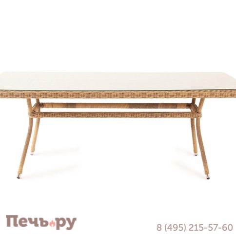 Латте 4SiS плетеный стол из искусственного ротанга, цвет соломенный фото 13