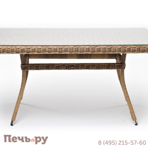 Латте 4SiS плетеный стол из искусственного ротанга, цвет соломенный фото 2