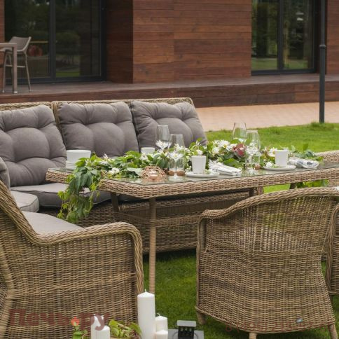 Латте 4SiS плетеный стол из искусственного ротанга, цвет соломенный фото 6