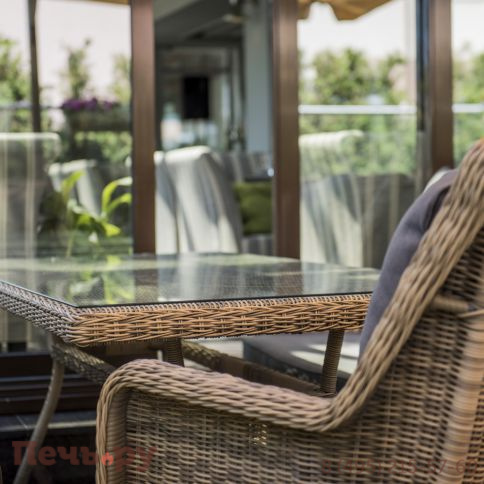 Латте 4SiS плетеный стол из искусственного ротанга, цвет соломенный фото 9