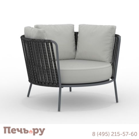 Лаунж-кресло плетеное с подушками Vermobil Daisy Rope фото 5