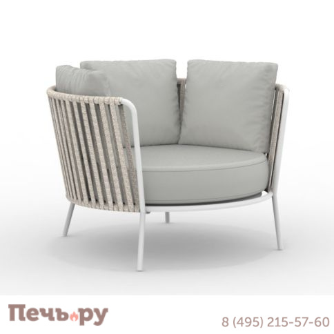 Лаунж-кресло плетеное с подушками Vermobil Daisy Rope фото 6