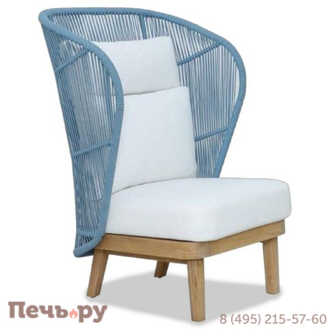 Лаунж-кресло плетеное с высокой спинкой Tagliamento Mali TAG/HUC39797/BL фото