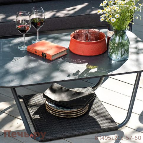 Лаунж-зона 4SiS Канны 4-местная плетеная из роупа (веревки), цвет темно-серый фото 4