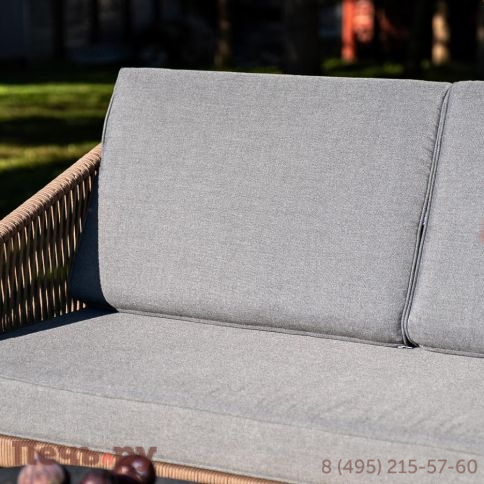 Лаунж-зона 4SiS Канны 5-местная плетеная из роупа (веревки), роуп коричневый фото 8