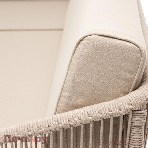 Лаунж-зона 4SiS Канны из роупа (веревки) со столом Диего (молочный), цвет бежевый фото 4