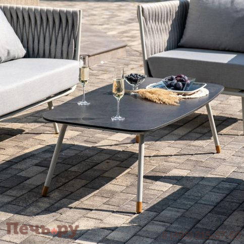 Лаунж-зона 4SiS Монако 4-местная из роупа со столом Верона (серый гранит), каркас светло-серый, роуп светло-серый фото 10