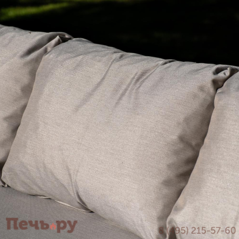 Лаунж-зона 4SiS Верона 5-местная плетеная из роупа (веревки), каркас алюминиевый белый, роуп бежевый фото 9