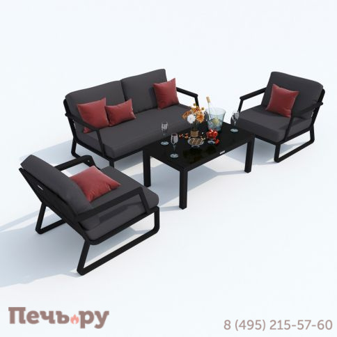 Лаунж зона Ideal Patio ESTIVO антрацит - каркас карбон фото 4
