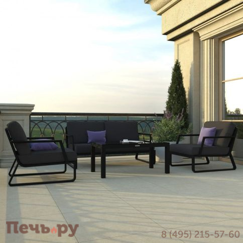 Лаунж зона Ideal Patio ESTIVO антрацит - каркас карбон фото