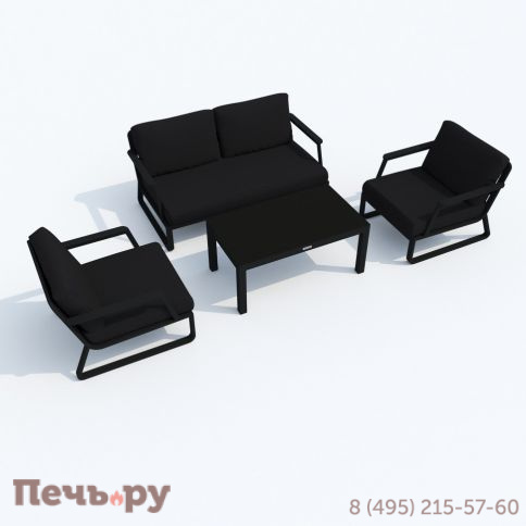 Лаунж зона Ideal Patio ESTIVO черная - каркас карбон фото 6