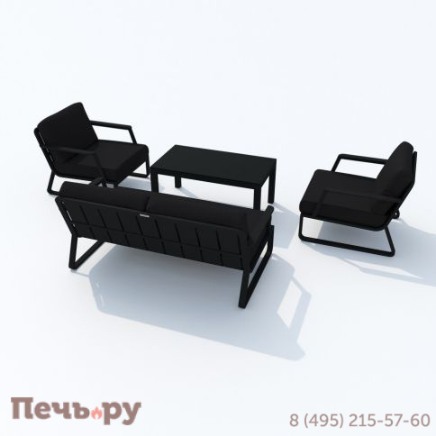 Лаунж зона Ideal Patio ESTIVO черная - каркас карбон фото 7