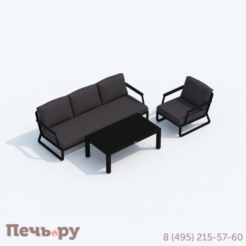 Лаунж зона Ideal Patio ESTIVO с трехместным диваном - антрацит фото 10