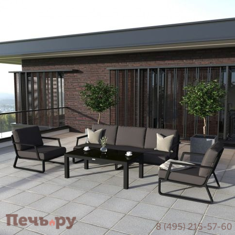 Лаунж зона Ideal Patio ESTIVO с трехместным диваном - антрацит фото 2
