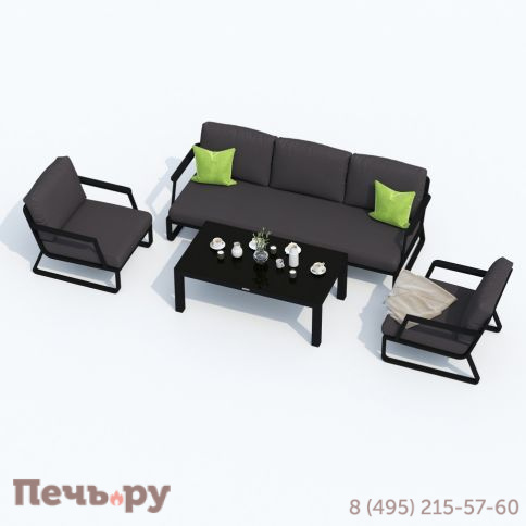 Лаунж зона Ideal Patio ESTIVO с трехместным диваном - антрацит фото 4