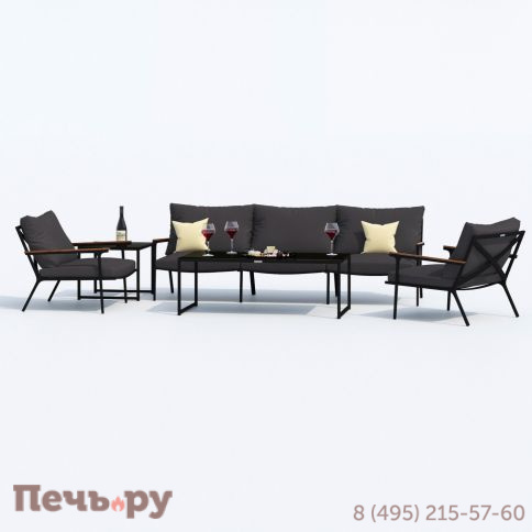 Лаунж зона Ideal Patio FESTA антрацит с трехместным диваном фото 3