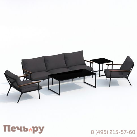 Лаунж зона Ideal Patio FESTA антрацит с трехместным диваном фото 8