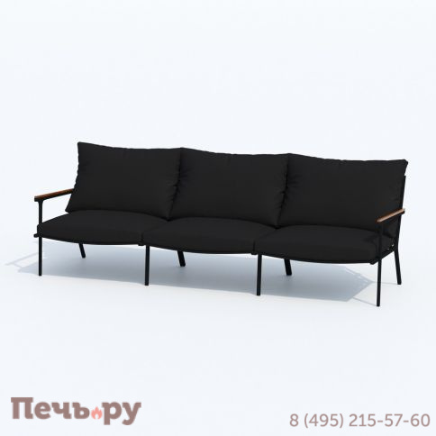 Лаунж зона Ideal Patio FESTA черная с трехместным диваном фото 9