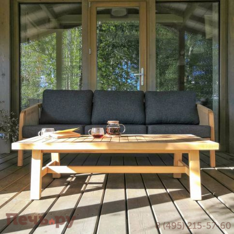 Лаунж зона Ideal Patio LEONOREN с трехместным диваном и плетеным роупом фото 2