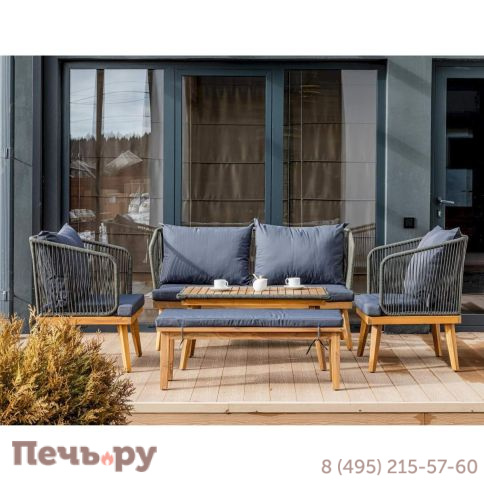 Лаунж-зона Royal Family EMMA серая фото