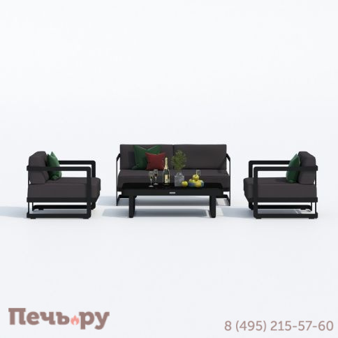 Лаунж зона Ideal Patio SILENA антрацит - каркас карбон фото 3