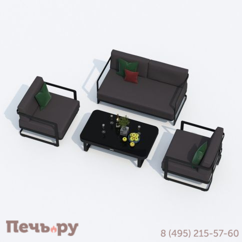 Лаунж зона Ideal Patio SILENA антрацит - каркас карбон фото 4