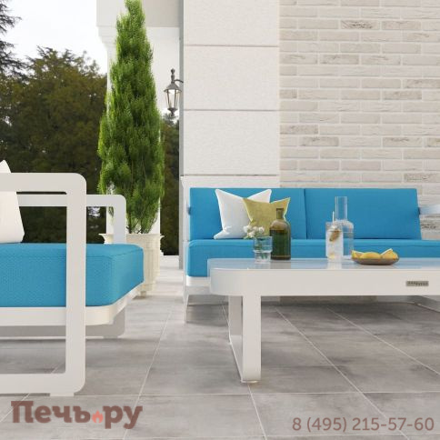 Лаунж зона Ideal Patio SILENA голубая - белый каркас фото 3