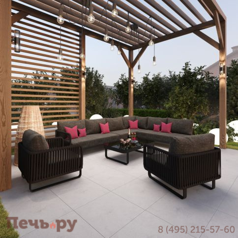 Лаунж зона угловая Ideal Patio BELLISA модульная маренго фото 3