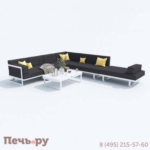 Лаунж зона угловая Ideal Patio TESORA антрацит - белый каркас фото 6