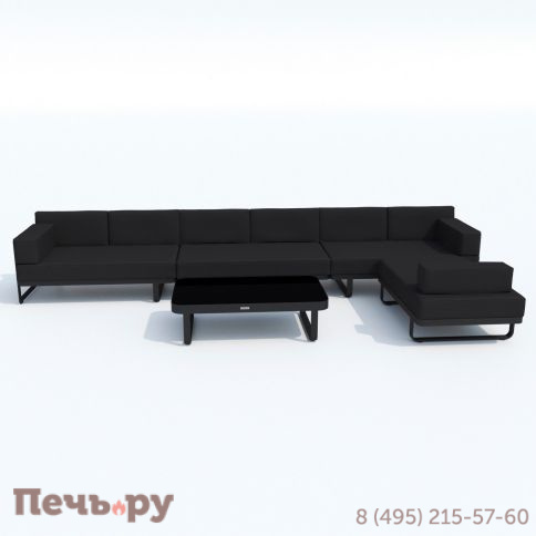 Лаунж зона угловая Ideal Patio TESORA черная - каркас карбон фото 10