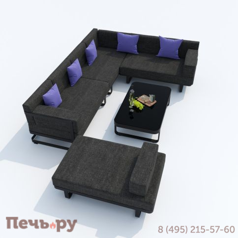 Лаунж зона угловая Ideal Patio TESORA маренго - каркас карбон фото 10