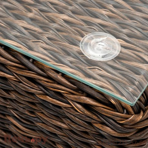 Лунго 4SiS журнальный столик плетеный (гиацинт), цвет коричневый фото 4