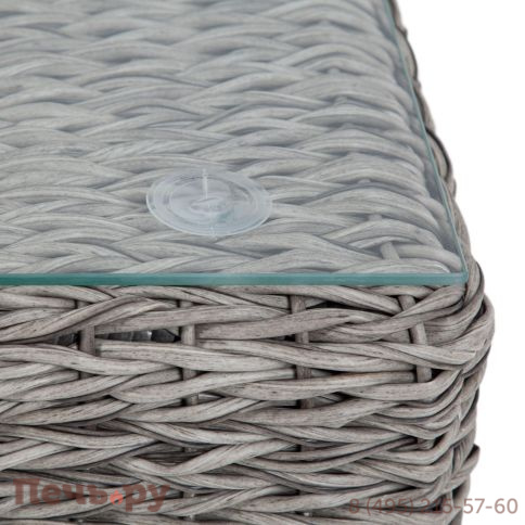 Лунго 4SiS журнальный столик плетеный (гиацинт), цвет серый фото 10