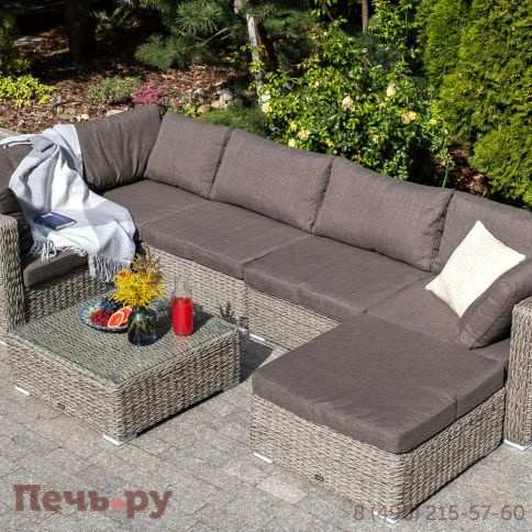 Лунго 4SiS журнальный столик плетеный (гиацинт), цвет серый фото 6