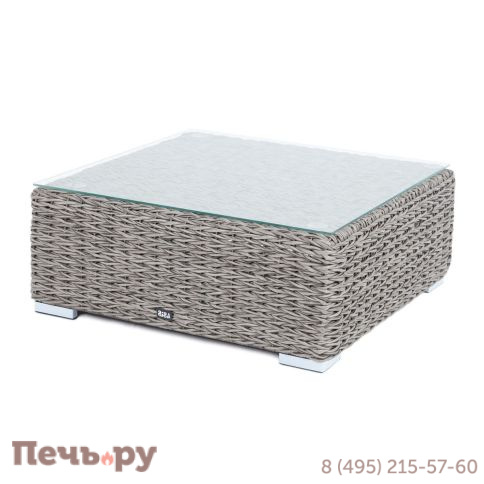 Лунго 4SiS журнальный столик плетеный (гиацинт), цвет серый фото