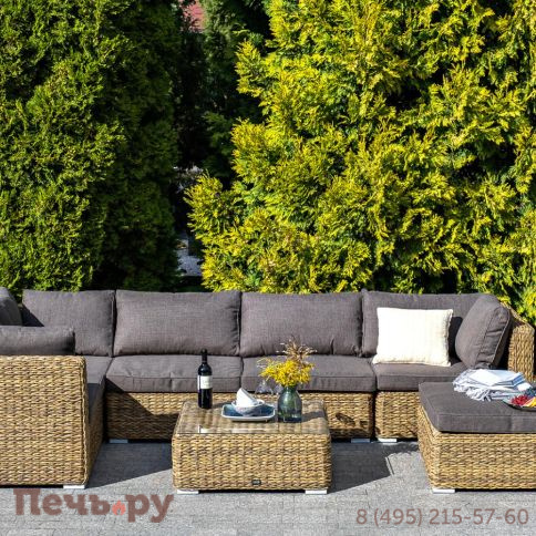 Лунго 4SiS журнальный столик плетеный (гиацинт), цвет соломенный фото 2