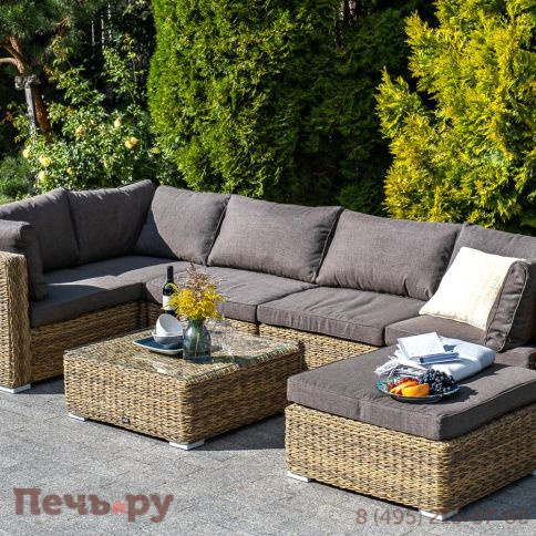 Лунго 4SiS журнальный столик плетеный (гиацинт), цвет соломенный фото 5