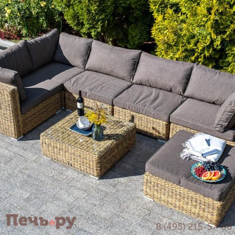 Лунго 4SiS журнальный столик плетеный (гиацинт), цвет соломенный фото 6