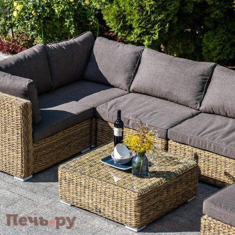 Лунго 4SiS журнальный столик плетеный (гиацинт), цвет соломенный фото 7