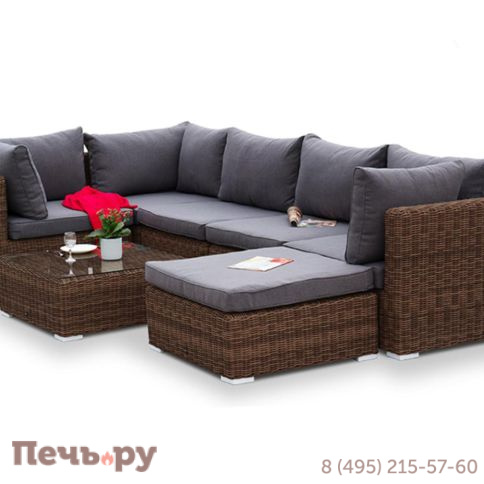 Лунго 4SiS журнальный столик плетеный, цвет коричневый фото 6