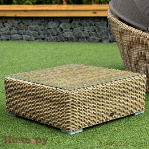 Лунго 4SiS журнальный столик плетеный, цвет соломенный фото 2