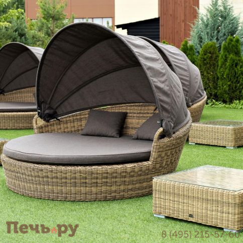 Лунго 4SiS журнальный столик плетеный, цвет соломенный фото 3