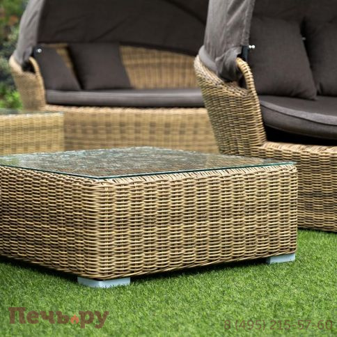 Лунго 4SiS журнальный столик плетеный, цвет соломенный фото 4